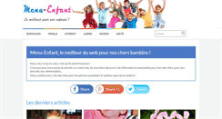 Desktop Screenshot of menu-enfant.com