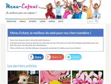 Tablet Screenshot of menu-enfant.com